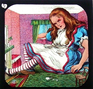 Alice in Wonderland - magic lantern slide
